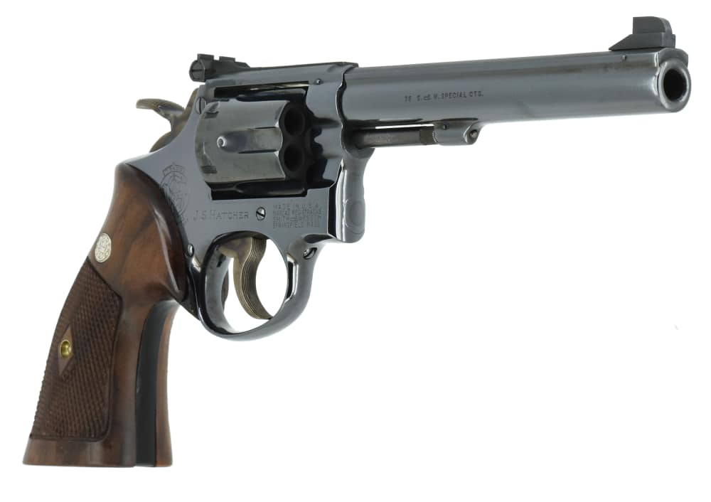 Smith & Wesson K-38 38spl Masterpiece lettered to Maj Gen Julian S. Hatcher-img-3