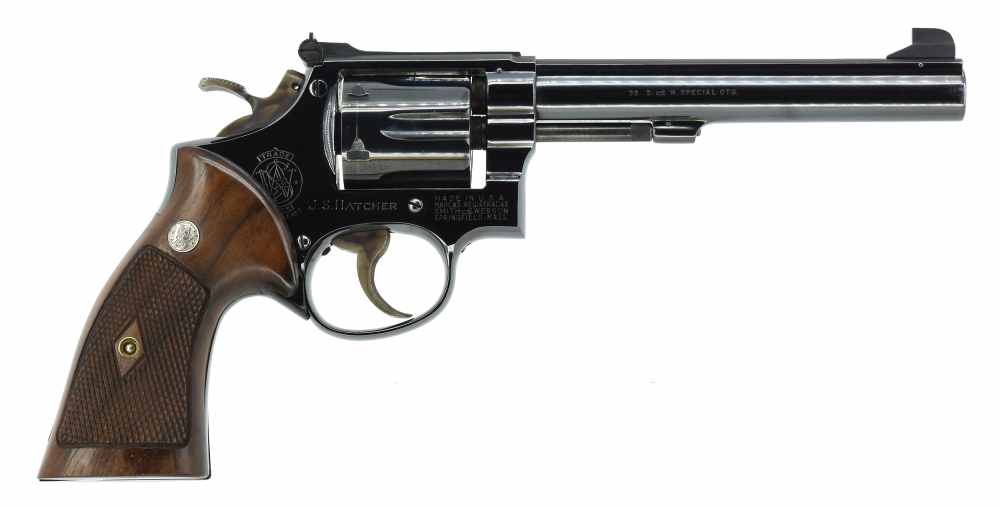 Smith & Wesson K-38 38spl Masterpiece lettered to Maj Gen Julian S. Hatcher-img-5