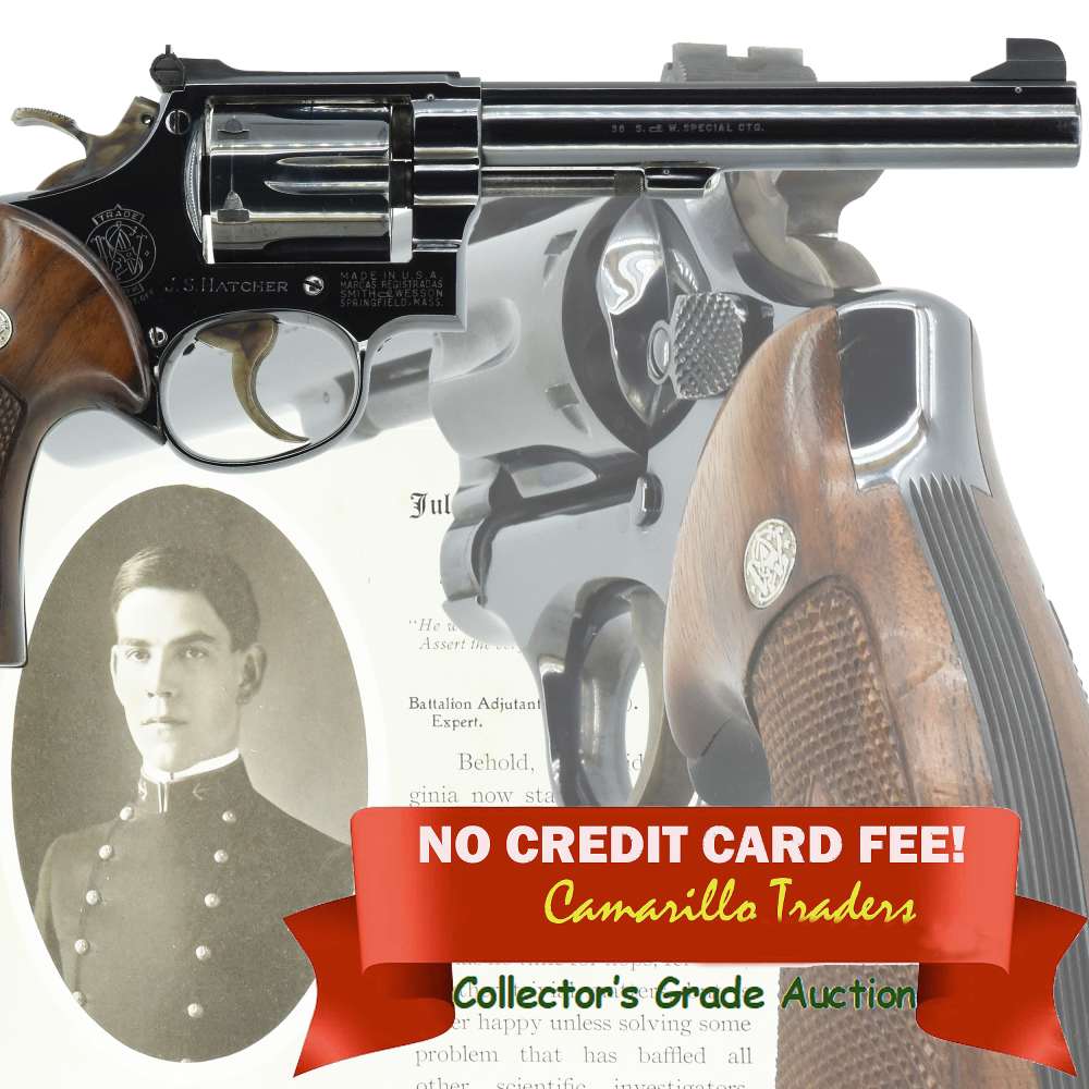 Smith & Wesson K-38 38spl Masterpiece lettered to Maj Gen Julian S. Hatcher-img-0