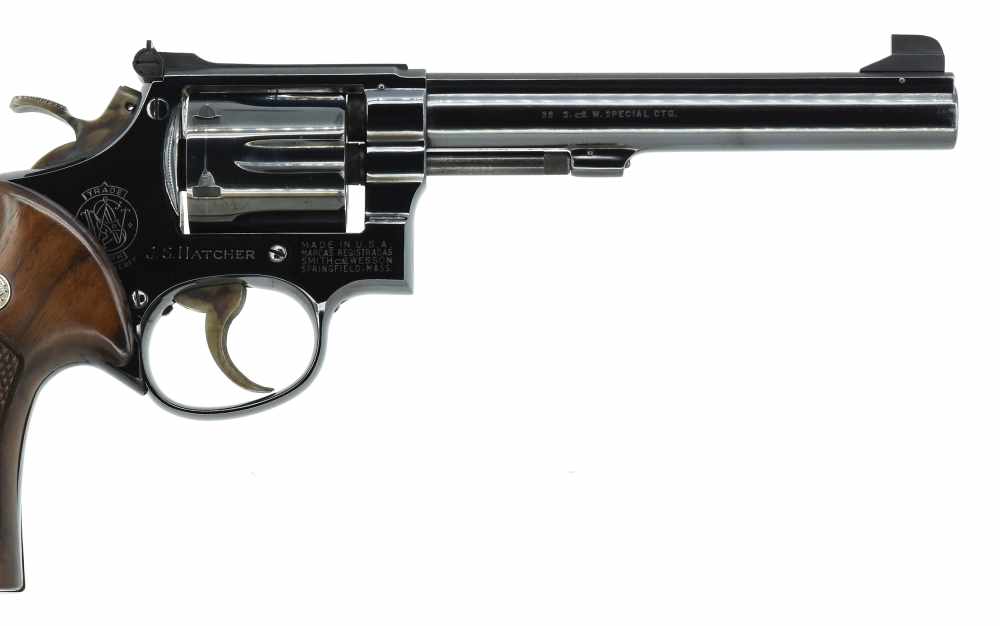 Smith & Wesson K-38 38spl Masterpiece lettered to Maj Gen Julian S. Hatcher-img-4