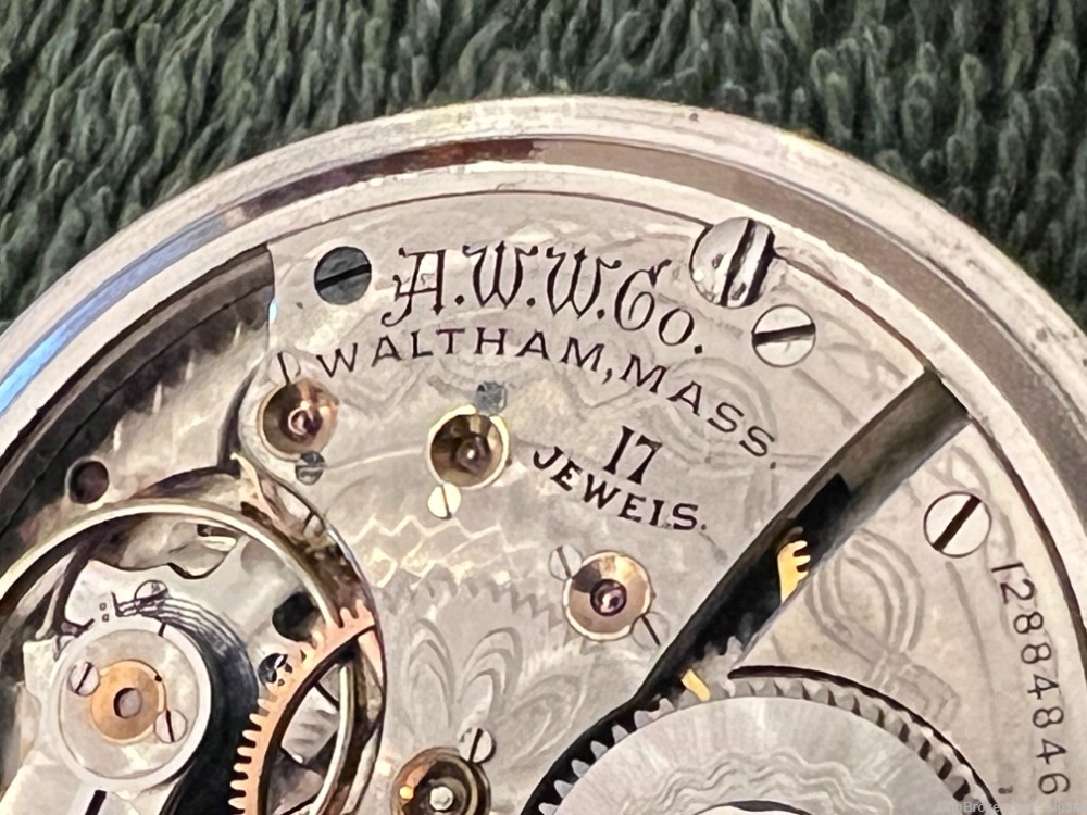 ANTIQUE WALTHAM MODEL 1899 S16 17J POCKET WATCH, MADE 1906, RUNNING-img-6