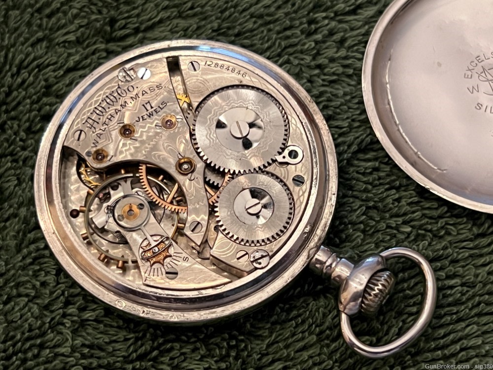 ANTIQUE WALTHAM MODEL 1899 S16 17J POCKET WATCH, MADE 1906, RUNNING-img-3