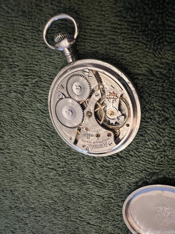 ANTIQUE WALTHAM MODEL 1899 S16 17J POCKET WATCH, MADE 1906, RUNNING-img-4