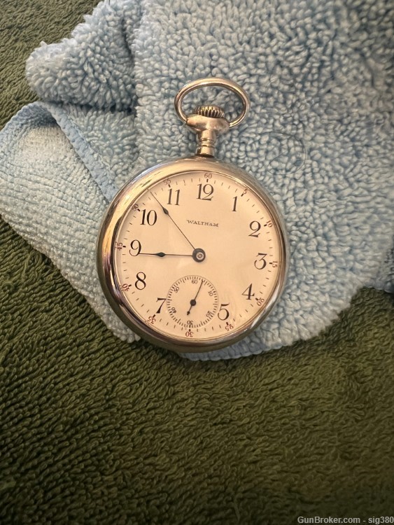 ANTIQUE WALTHAM MODEL 1899 S16 17J POCKET WATCH, MADE 1906, RUNNING-img-7