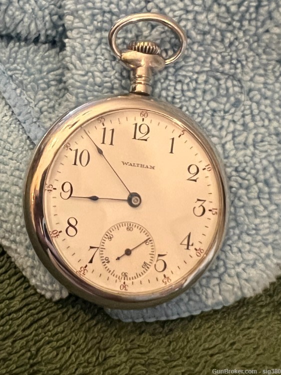 ANTIQUE WALTHAM MODEL 1899 S16 17J POCKET WATCH, MADE 1906, RUNNING-img-0