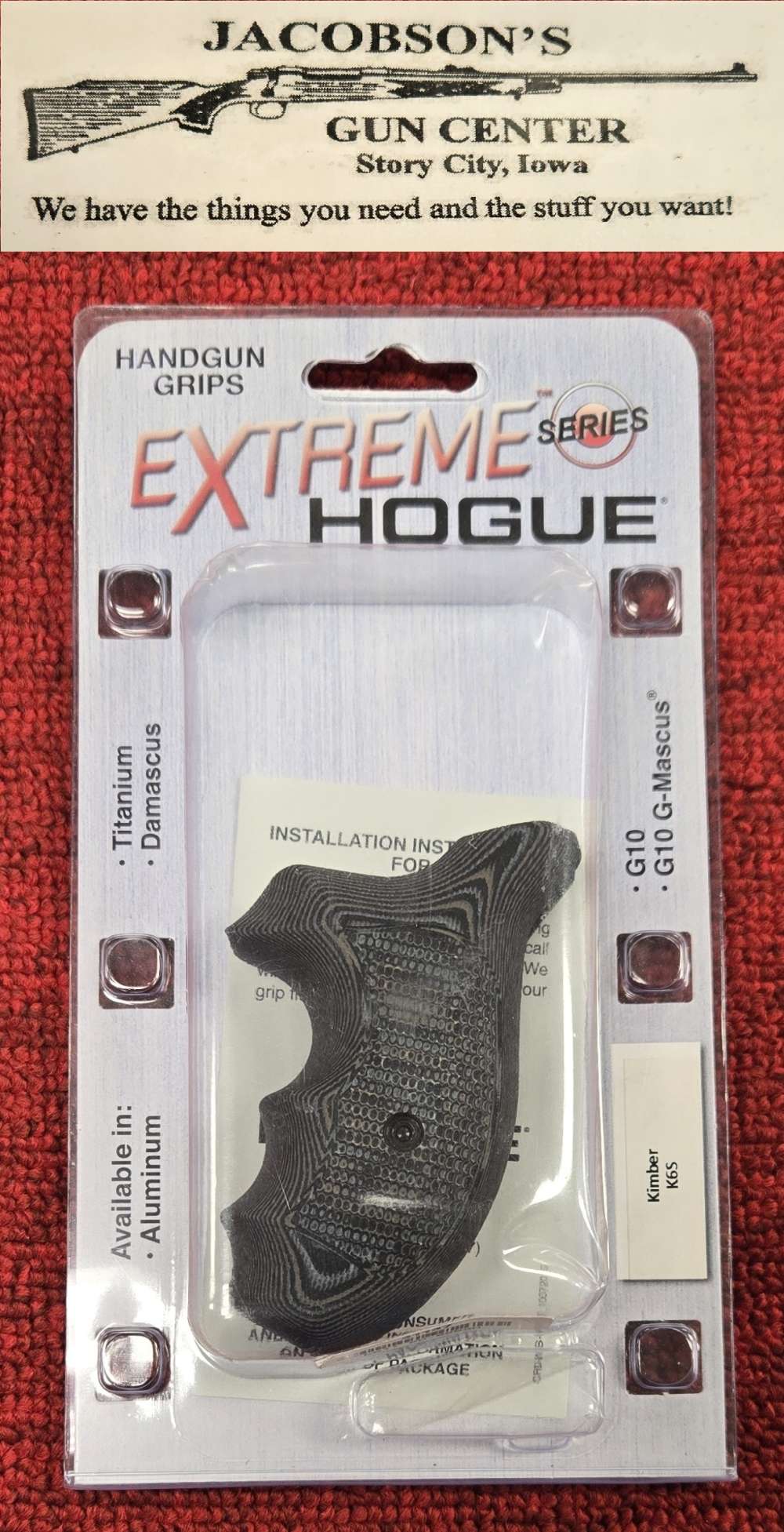 Hogue Kimber K6S Extreme Series Grips Grey G10 2606LM41137SN*N-img-0