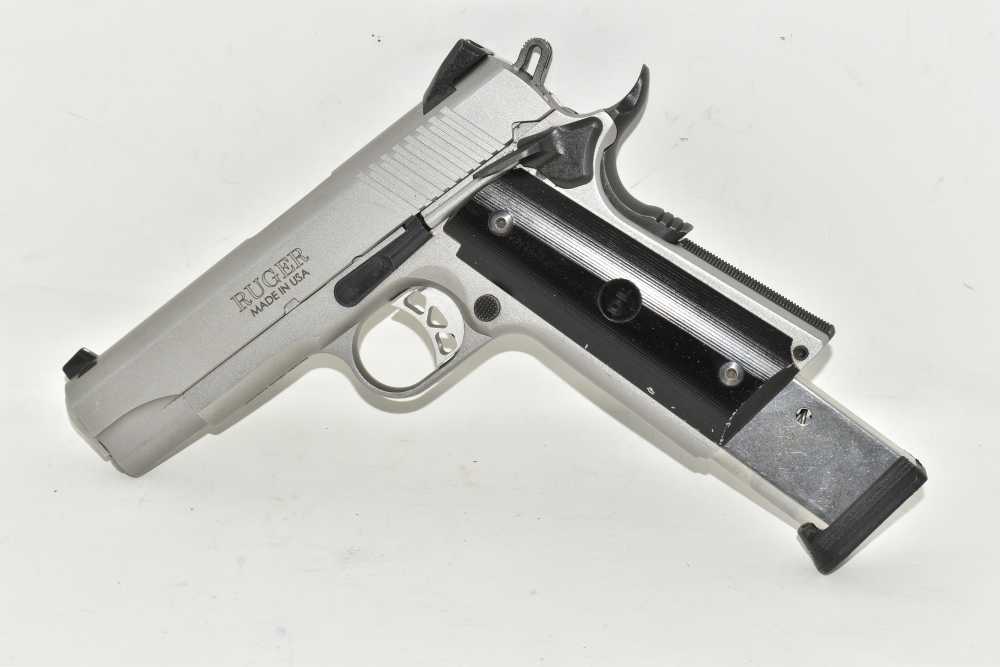 Ruger SR1911 Commander-Style .45 Auto Stainless Model 6702 w/ 8-Rd Mag-img-0