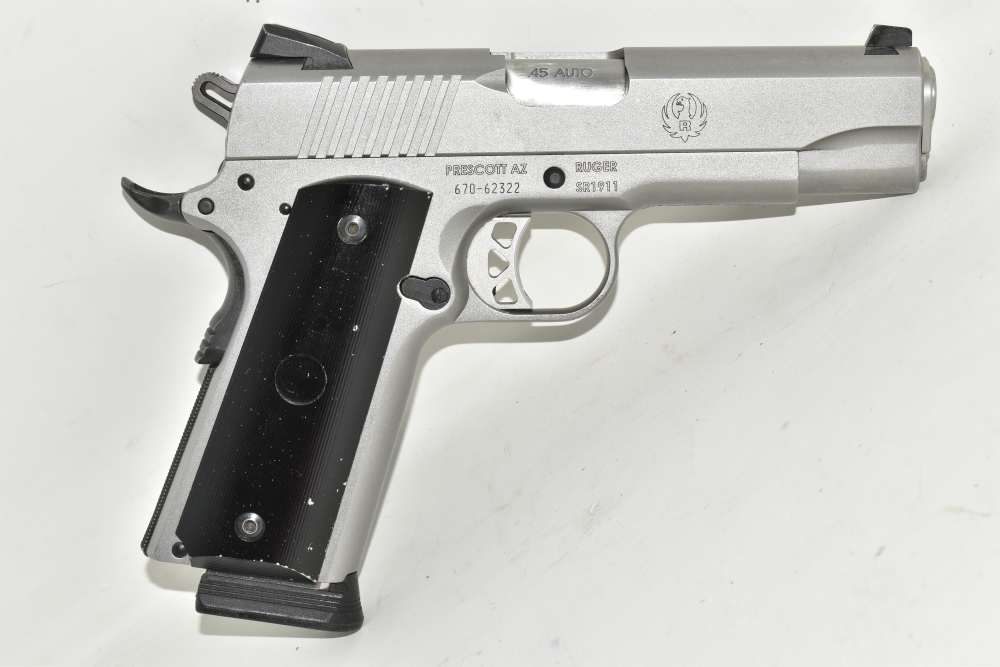 Ruger SR1911 Commander-Style .45 Auto Stainless Model 6702 w/ 8-Rd Mag-img-1
