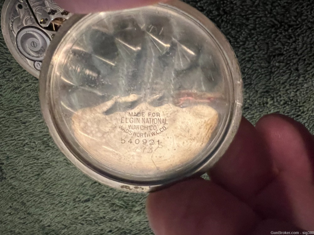 ANTIQUE ART DECO ELGIN MODEL 7 S16 17J POCKET WATCH, MADE 1937, RUNNING-img-8