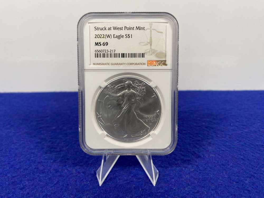 2022 Silver Eagle NGC MS69 *West Point* 1 Troy Ounce *.999 FINE SILVER*-img-6