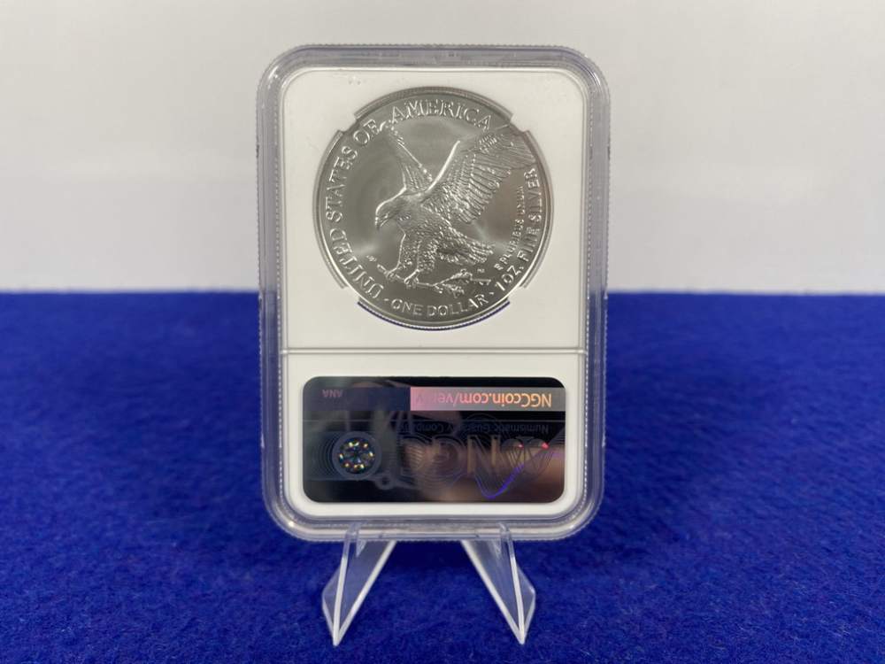 2022 Silver Eagle NGC MS69 *West Point* 1 Troy Ounce *.999 FINE SILVER*-img-4