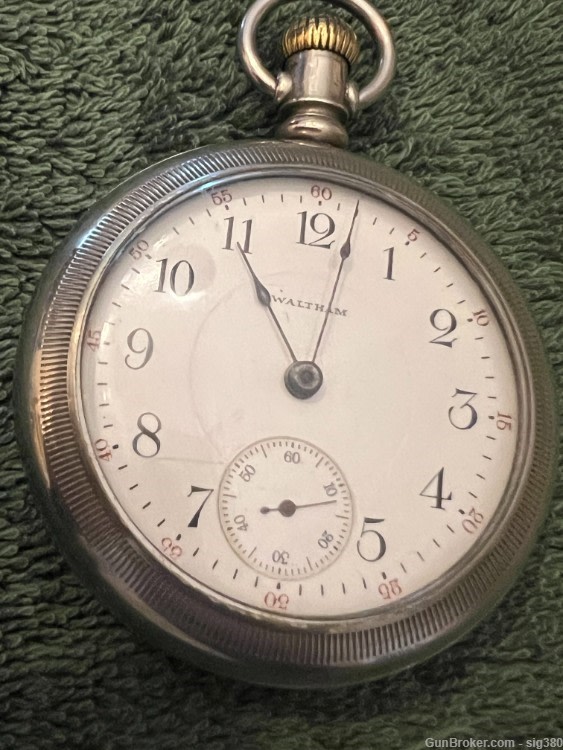 ANTIQUE WALTHAM MODEL 1883 S18 17J POCKET WATCH, MADE 1908, RUNNING-img-1