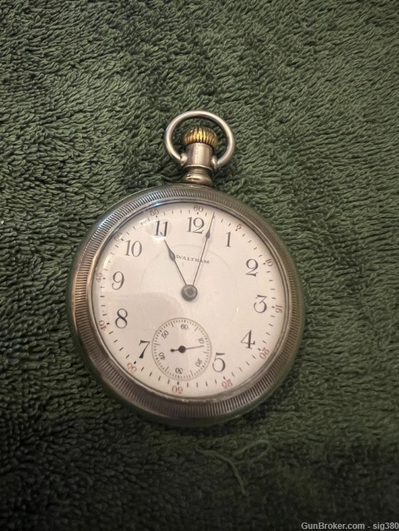 ANTIQUE WALTHAM MODEL 1883 S18 17J POCKET WATCH, MADE 1908, RUNNING-img-0