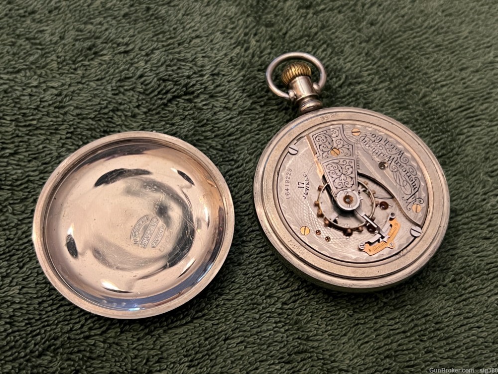 ANTIQUE WALTHAM MODEL 1883 S18 17J POCKET WATCH, MADE 1908, RUNNING-img-2