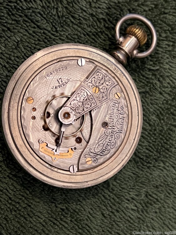 ANTIQUE WALTHAM MODEL 1883 S18 17J POCKET WATCH, MADE 1908, RUNNING-img-4