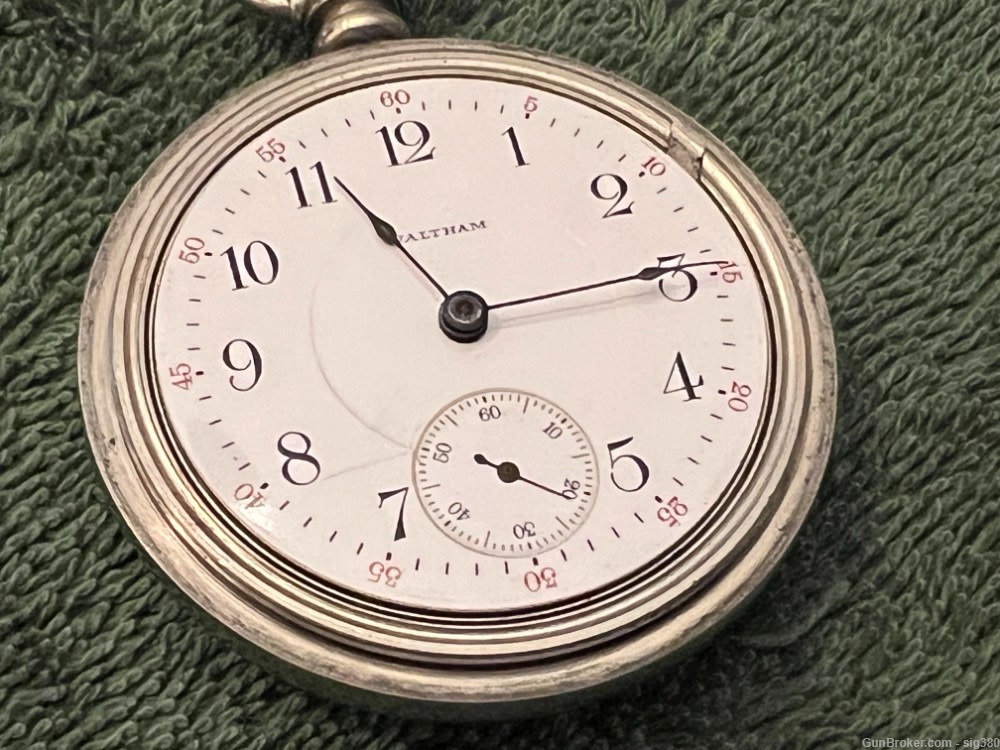 ANTIQUE WALTHAM MODEL 1883 S18 17J POCKET WATCH, MADE 1908, RUNNING-img-11