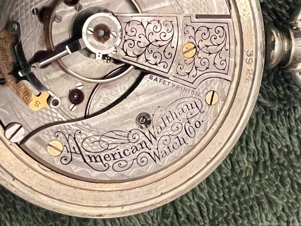 ANTIQUE WALTHAM MODEL 1883 S18 17J POCKET WATCH, MADE 1908, RUNNING-img-6