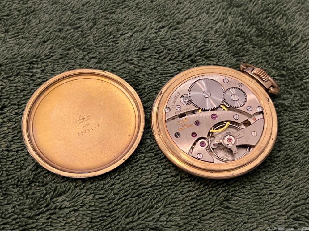 VINTAGE ELGIN SWISS MODEL 324 S16 17J POCKET WATCH, MADE 1960s, RUNNING-img-5