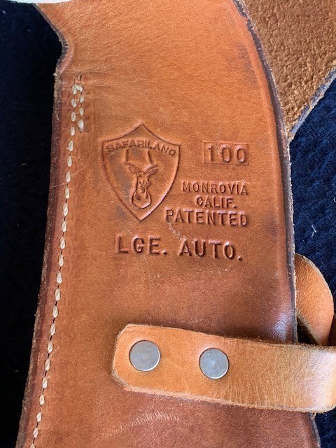 VINTAGE SAFARILAND MODEL 100 LARGE AUTOMATIC SHOULDER HOLSTER-img-3
