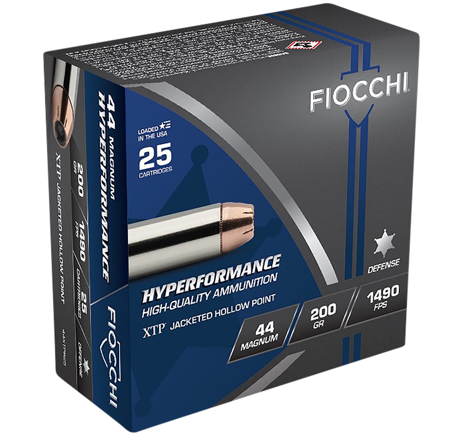 Fiocchi 44XTPB25 Hyperformance .44 Rem Mag 200gr Hornady XTP Hollow Point --img-0