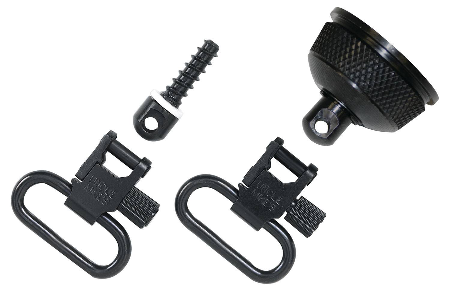 Uncle Mike's 18002 Mag Cap Swivel Set made of Steel with Blued Finish, 1" L-img-0