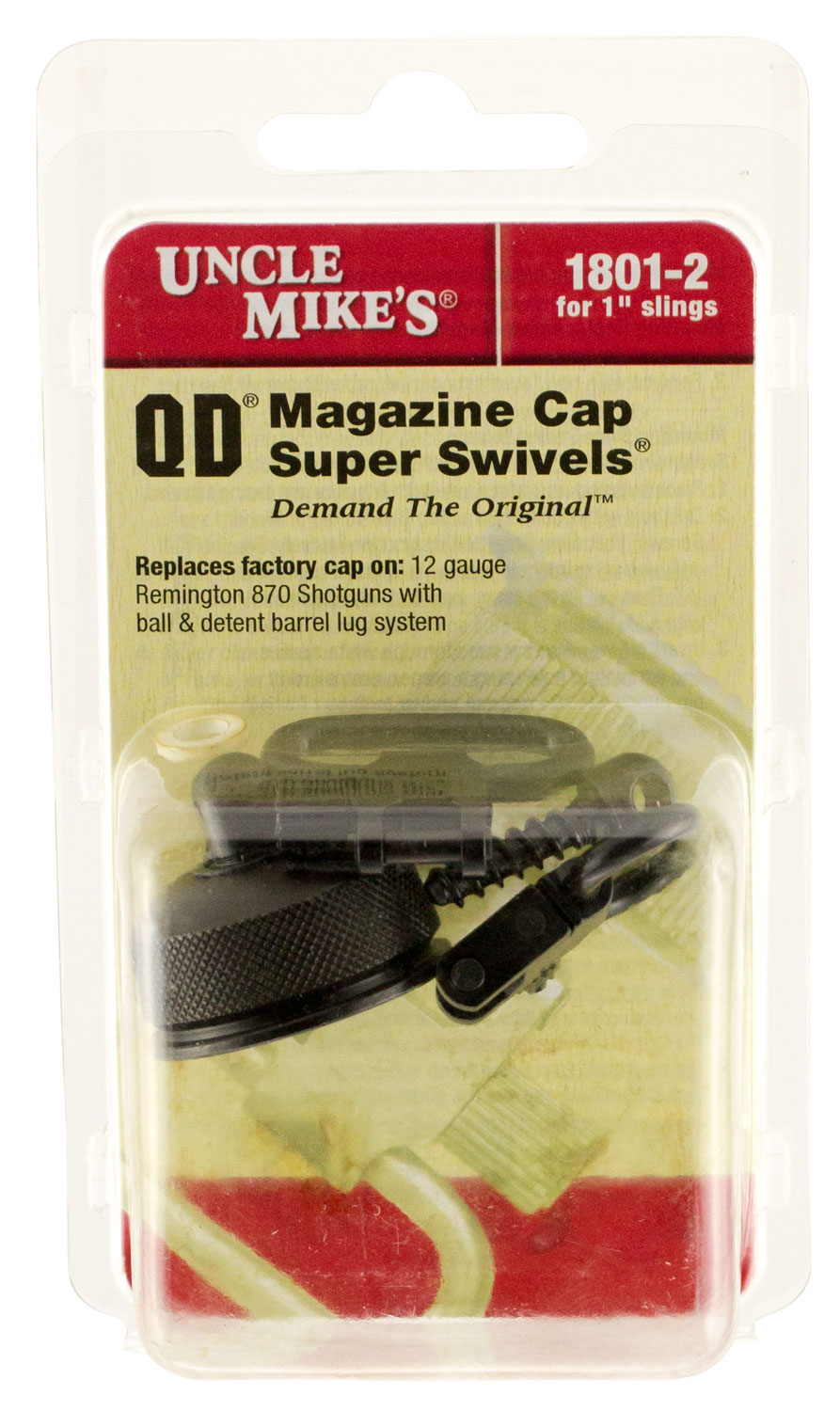 Uncle Mike's 18012 Mag Cap Swivel Set made of Steel with Blued Finish, 1" L-img-0