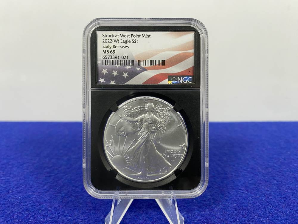 2022 Silver Eagle NGC MS69 *West Point* 1 Troy Ounce EARLY RELEASE EDITION-img-6