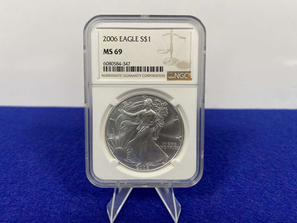 2006 American Silver Eagle NGC MS69 *1 Troy Ounce of .999 FINE SILVER* ASE-img-0