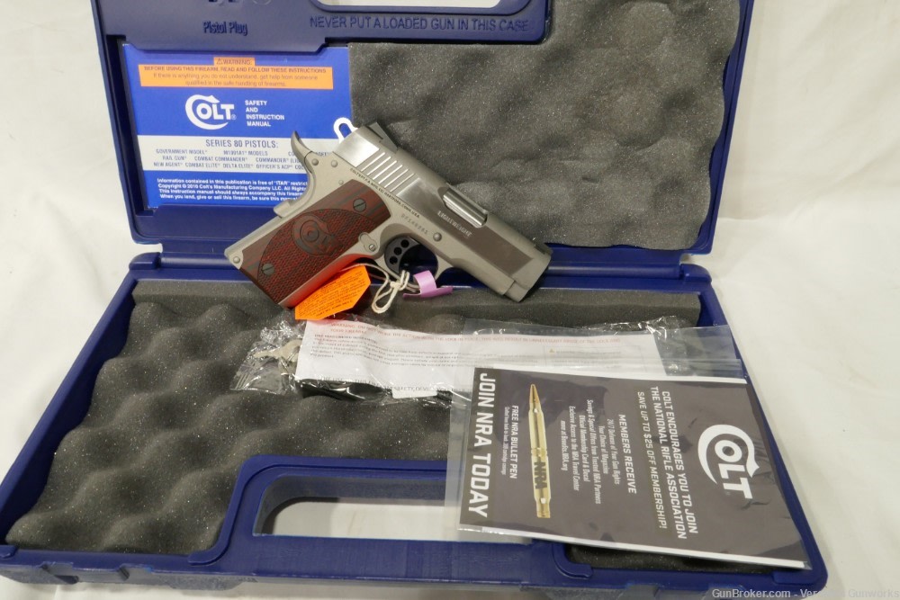 NIB Colt Defender 1911 45 ACP 3" Stainless 1 Magazine O7000XE-img-0