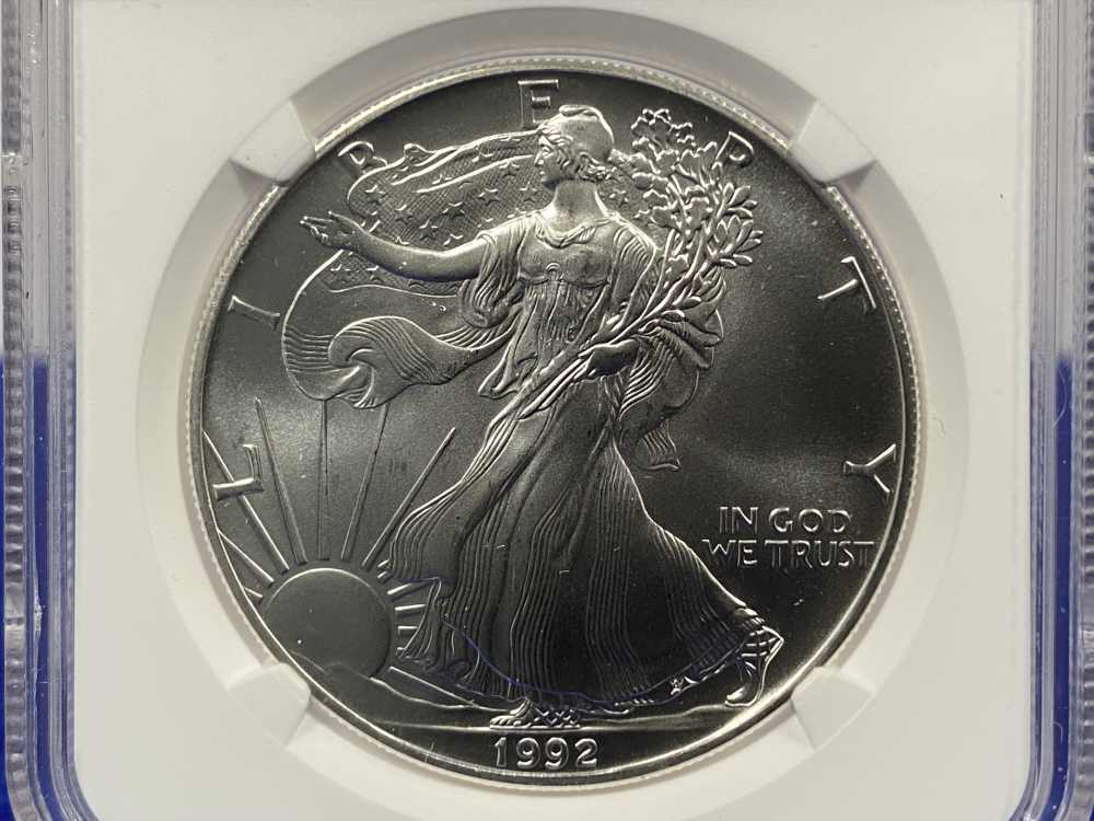 1992 American Silver Eagle NGC MS69 *1 Troy Ounce* -Perfect Investment--img-2
