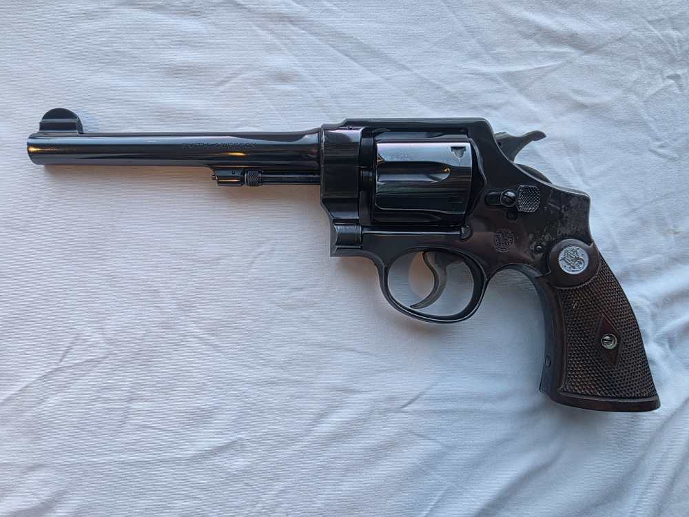 1931 S&W .44 SPL Hand Ejector 2nd Model ABERCROMBIE FITCH Factory Lettered-img-2