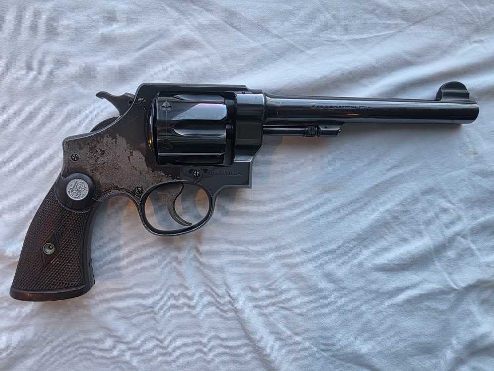1931 S&W .44 SPL Hand Ejector 2nd Model ABERCROMBIE FITCH Factory Lettered-img-3