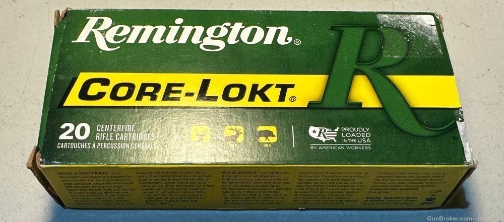 20 rounds Remington 300 Rem SAUM 165 grain Core-Lokt PSP brass cased ammo-img-1