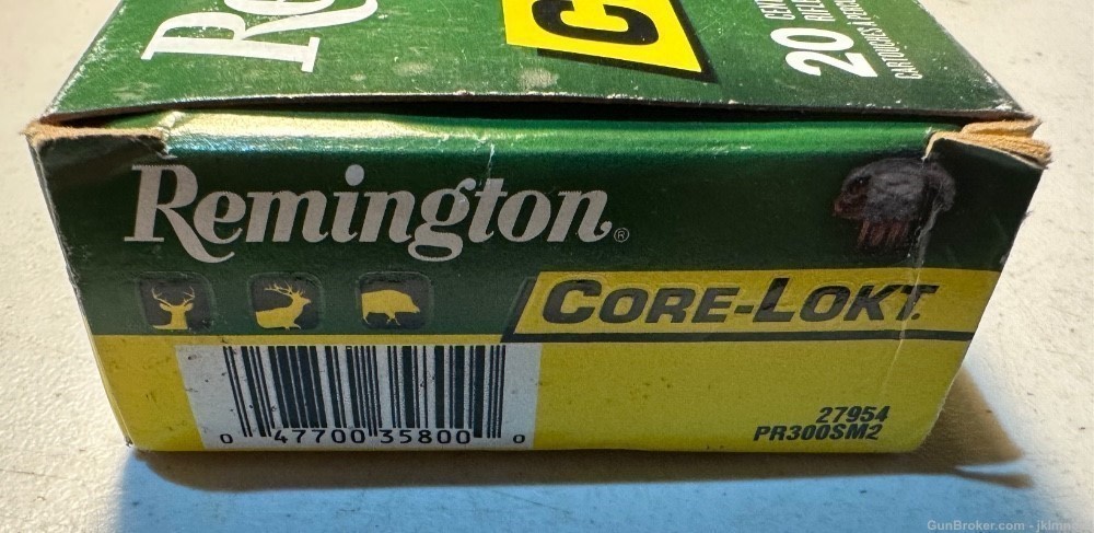 20 rounds Remington 300 Rem SAUM 165 grain Core-Lokt PSP brass cased ammo-img-2