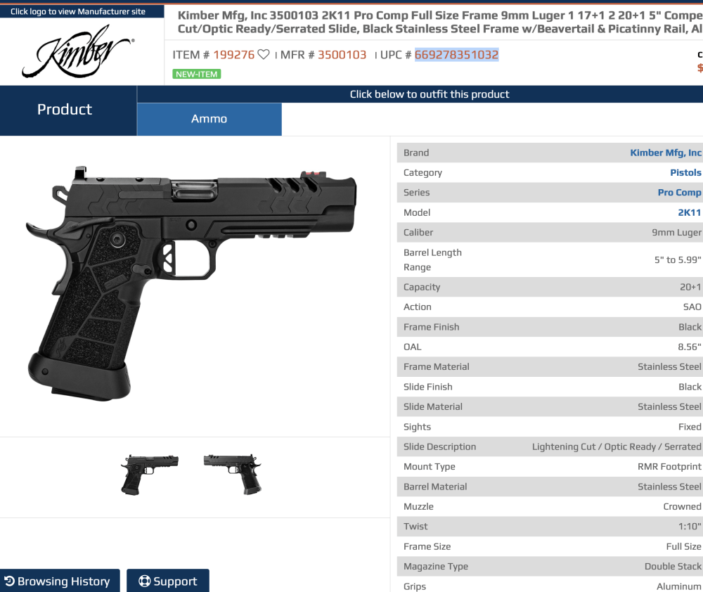 Kimber 2K11 Pro Comp Full Size 5" Frame 9mm Luger 1 17+1 2 20-img-6