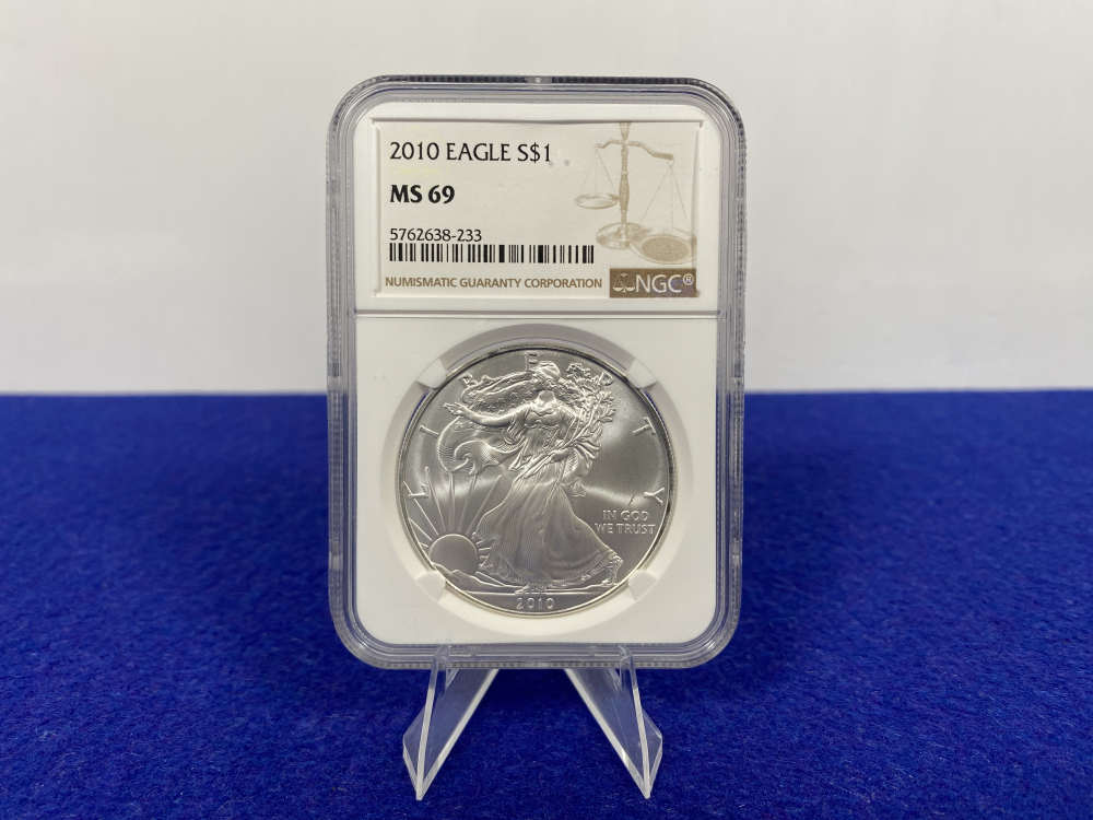 2010 American Silver Eagle NGC MS69 *1 Troy Ounce* .999 PURE SILVER-img-0
