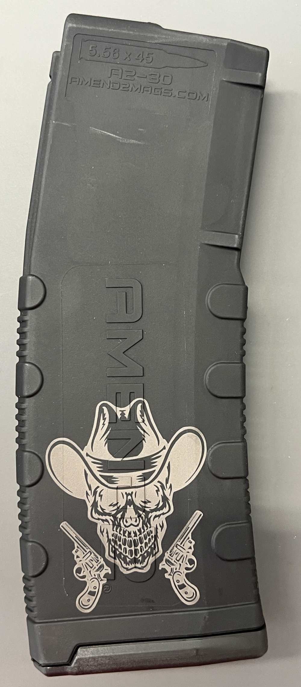 SKULL COWBOY LASER ENGRAVED AR15, M4, M16 MAGAZINE-img-0
