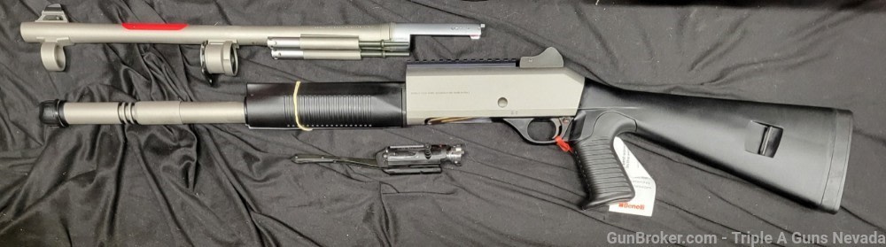 Benelli M4 H20 12ga 18.5in titanium cerakote pistol grip stock 11794-img-1