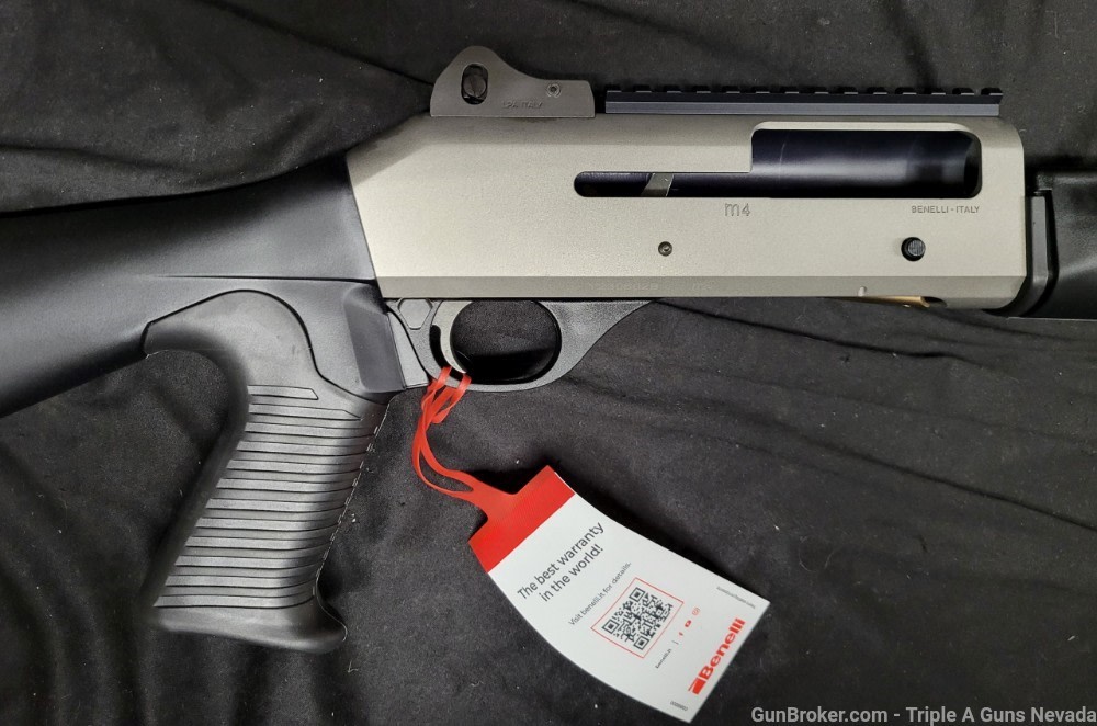 Benelli M4 H20 12ga 18.5in titanium cerakote pistol grip stock 11794-img-18