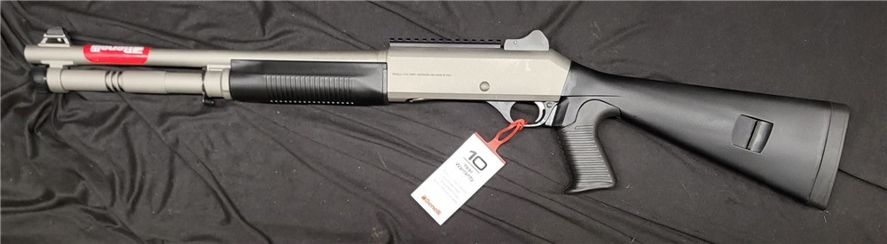 Benelli M4 H20 12ga 18.5in titanium cerakote pistol grip stock 11794-img-0