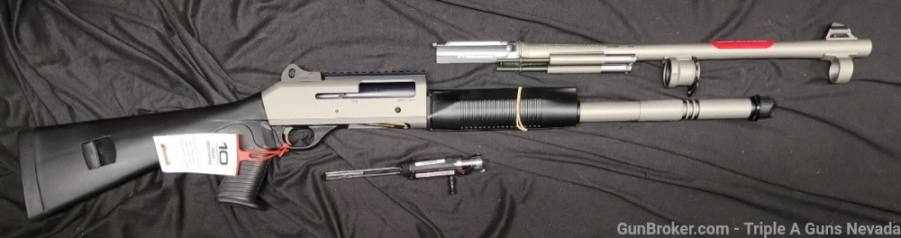 Benelli M4 H20 12ga 18.5in titanium cerakote pistol grip stock 11794-img-2