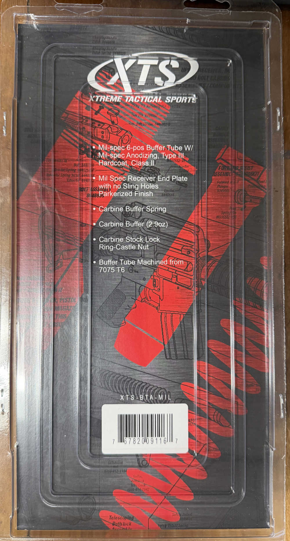 DMA Inc. XTS AR-15 Mil-Spec Buffer Tube Assembly-img-2