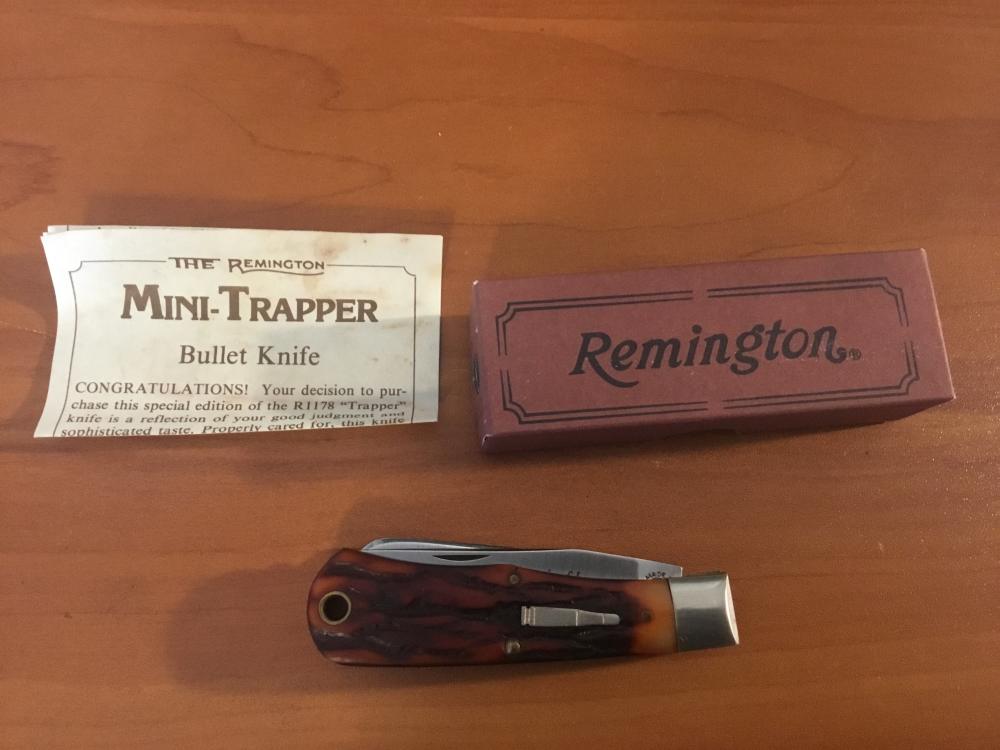 Remington Bullet knife 1991 “Mini Trapper” New, unused R-1178-img-0