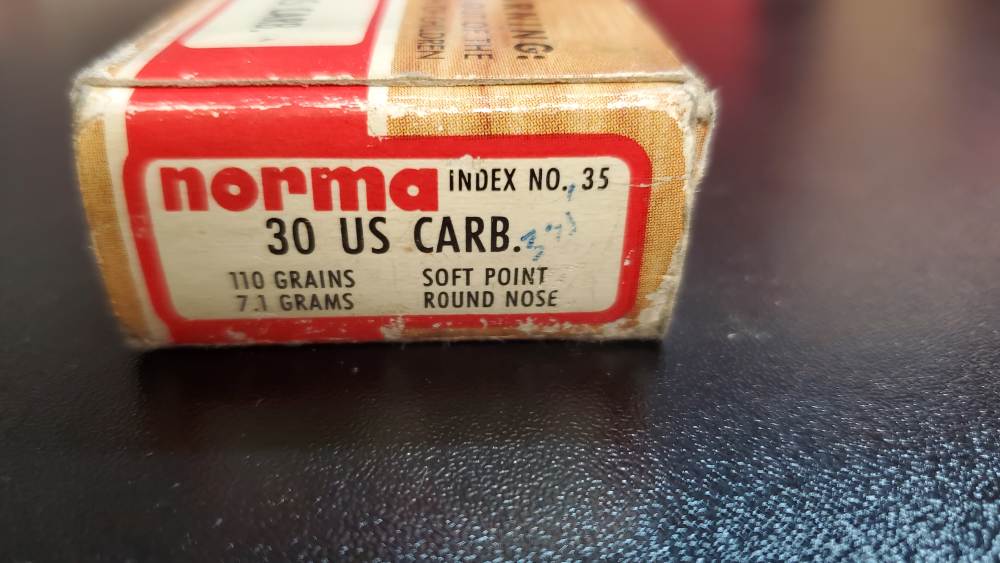 Norma .30 US Carbine – 110 Grain Soft Point Round Nose – 20 Rounds-img-0