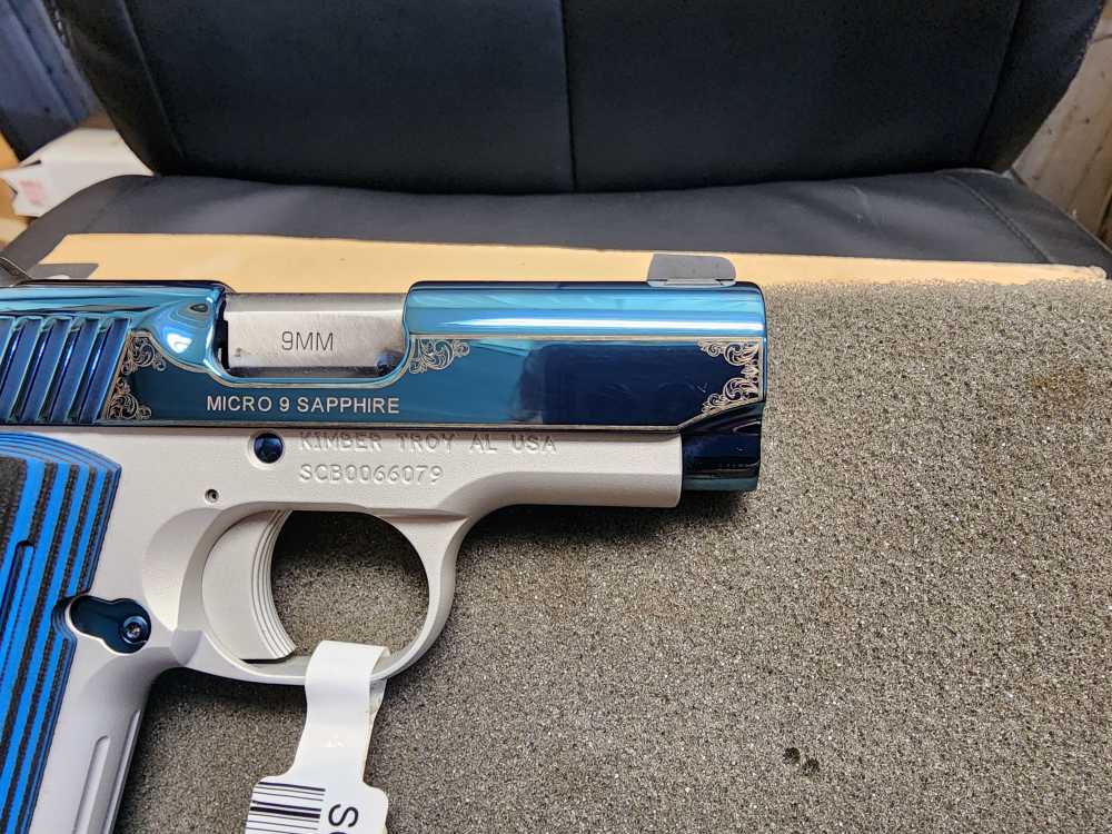 PICS! NEW KIMBER MICRO 9 SAPPHIRE 9MM 3.1" STAINLESS BLUE SS MICRO9 SAO-img-6