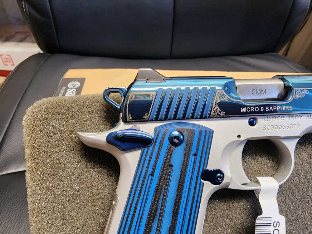 PICS! NEW KIMBER MICRO 9 SAPPHIRE 9MM 3.1" STAINLESS BLUE SS MICRO9 SAO-img-5
