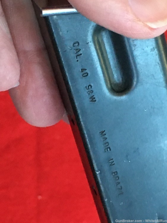VINTAGE BERETTA 96 ALL STEEL/NICKELED BASE-BRAZIL-11-RD .40 S&W MAGAZINE-img-7