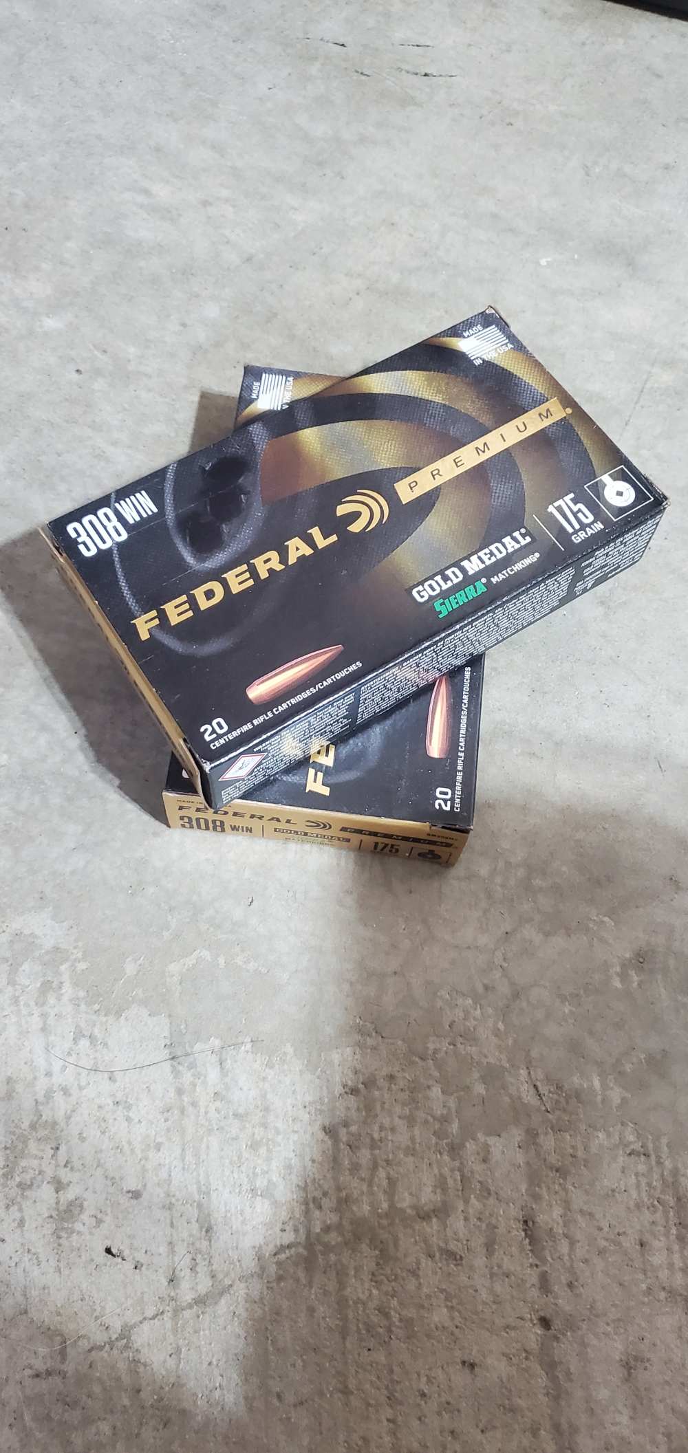 2 Boxes Federal Premium Gold Medal Sierra Matchking .308 175gr  -img-0