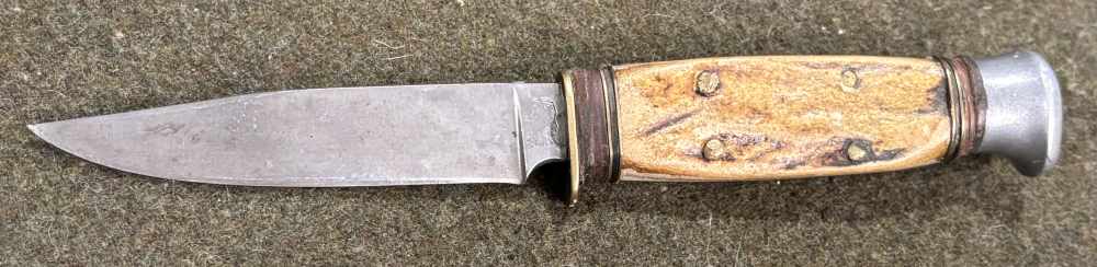 1950s - Solingen - C.D. Schaaff - Double Hunting Knife Set - Stag Handles-img-49