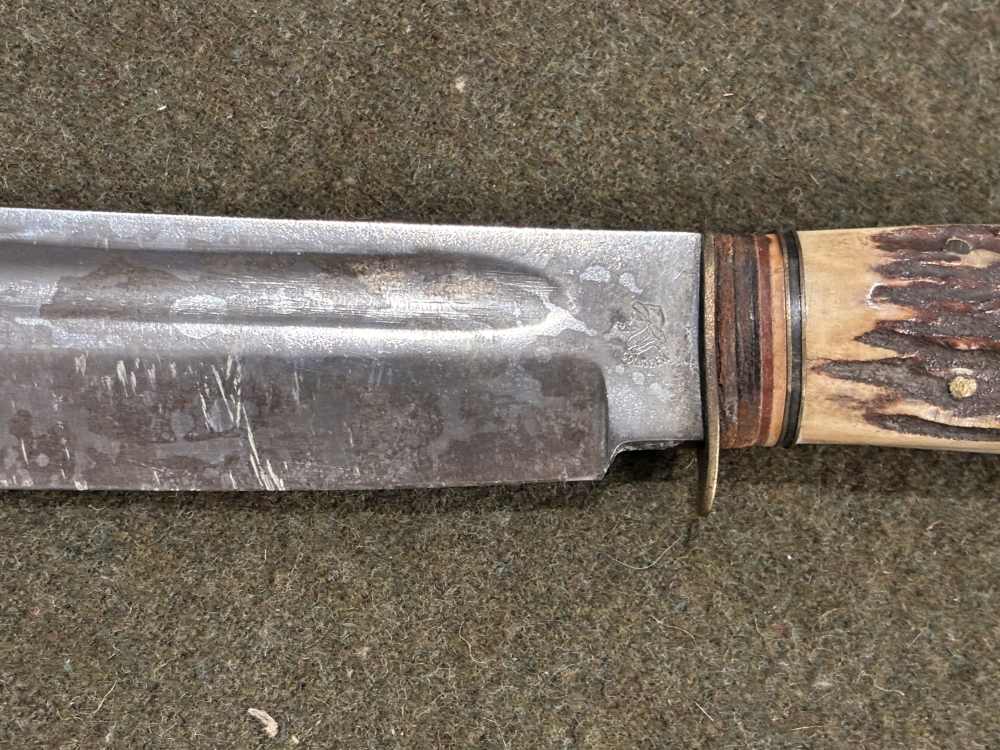 1950s - Solingen - C.D. Schaaff - Double Hunting Knife Set - Stag Handles-img-14